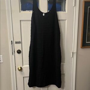 Old Navy Black Crochet Midi Dress